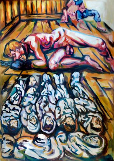 Original Expressionism Nude Paintings by Sebastian Moreno Coronel