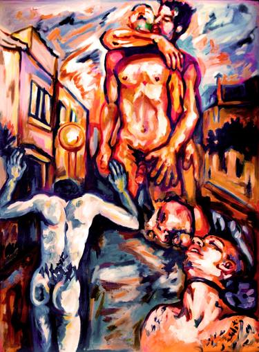 Print of Expressionism Erotic Paintings by Sebastian Moreno Coronel