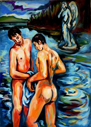 Original Expressionism Nude Paintings by Sebastian Moreno Coronel