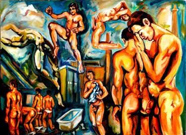 Print of Expressionism Nude Paintings by Sebastian Moreno Coronel