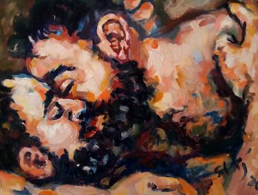 Print of Expressionism Erotic Paintings by Sebastian Moreno Coronel