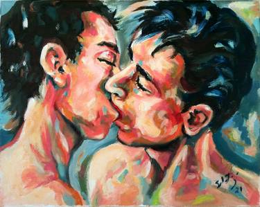 Print of Expressionism Love Paintings by Sebastian Moreno Coronel
