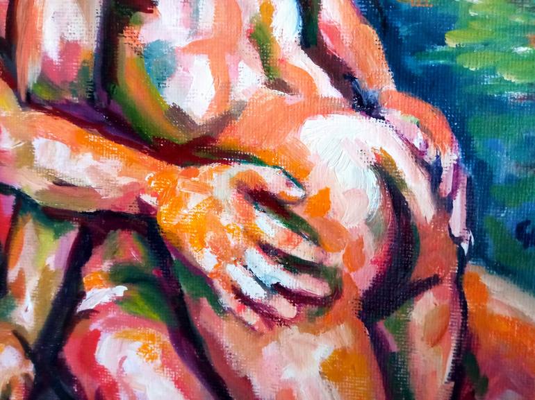 Original Expressionism Erotic Painting by Sebastian Moreno Coronel