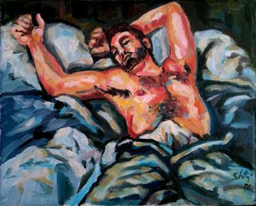 Print of Expressionism Erotic Paintings by Sebastian Moreno Coronel