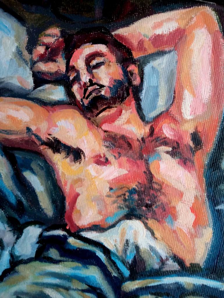 Original Erotic Painting by Sebastian Moreno Coronel
