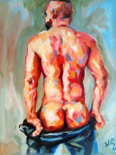 Original Expressionism Erotic Paintings by Sebastian Moreno Coronel