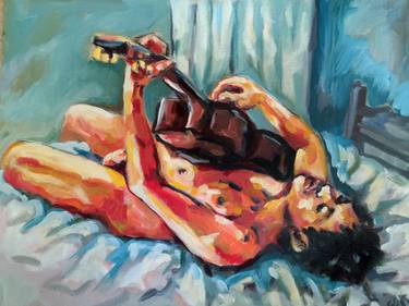 Original Expressionism Nude Paintings by Sebastian Moreno Coronel