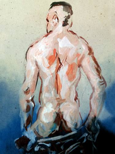 Original Expressionism Nude Drawings by Sebastian Moreno Coronel
