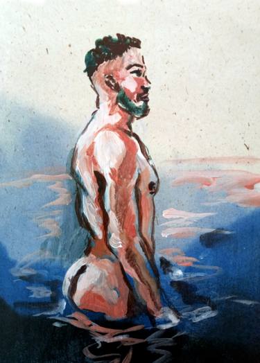 Original Expressionism Nude Drawings by Sebastian Moreno Coronel