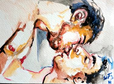 Print of Expressionism Love Paintings by Sebastian Moreno Coronel