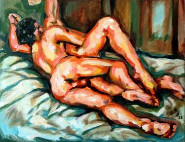 Print of Expressionism Erotic Paintings by Sebastian Moreno Coronel