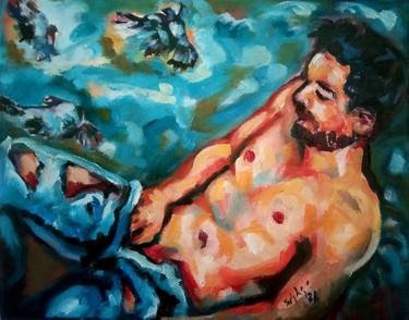 Original Expressionism Erotic Paintings by Sebastian Moreno Coronel