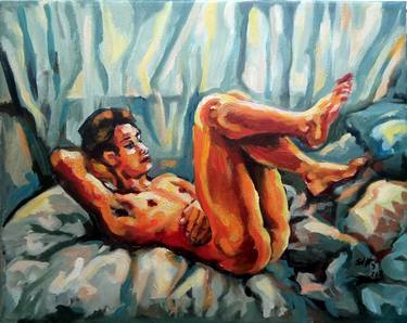 Original Modern Nude Paintings by Sebastian Moreno Coronel