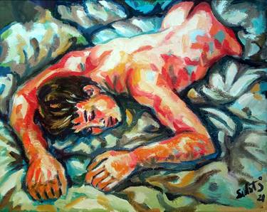 Print of Nude Paintings by Sebastian Moreno Coronel