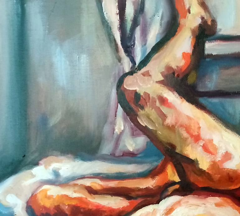 Original Fine Art Nude Painting by Sebastian Moreno Coronel