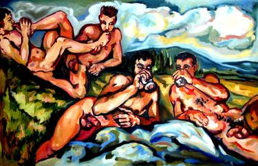 Original Expressionism Erotic Paintings by Sebastian Moreno Coronel