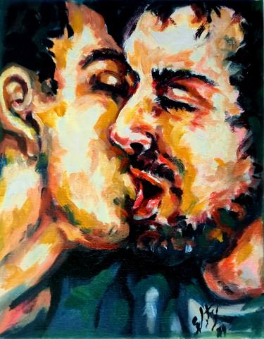 Print of Expressionism Love Paintings by Sebastian Moreno Coronel