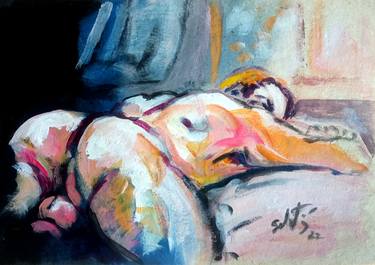 Original Expressionism Nude Paintings by Sebastian Moreno Coronel