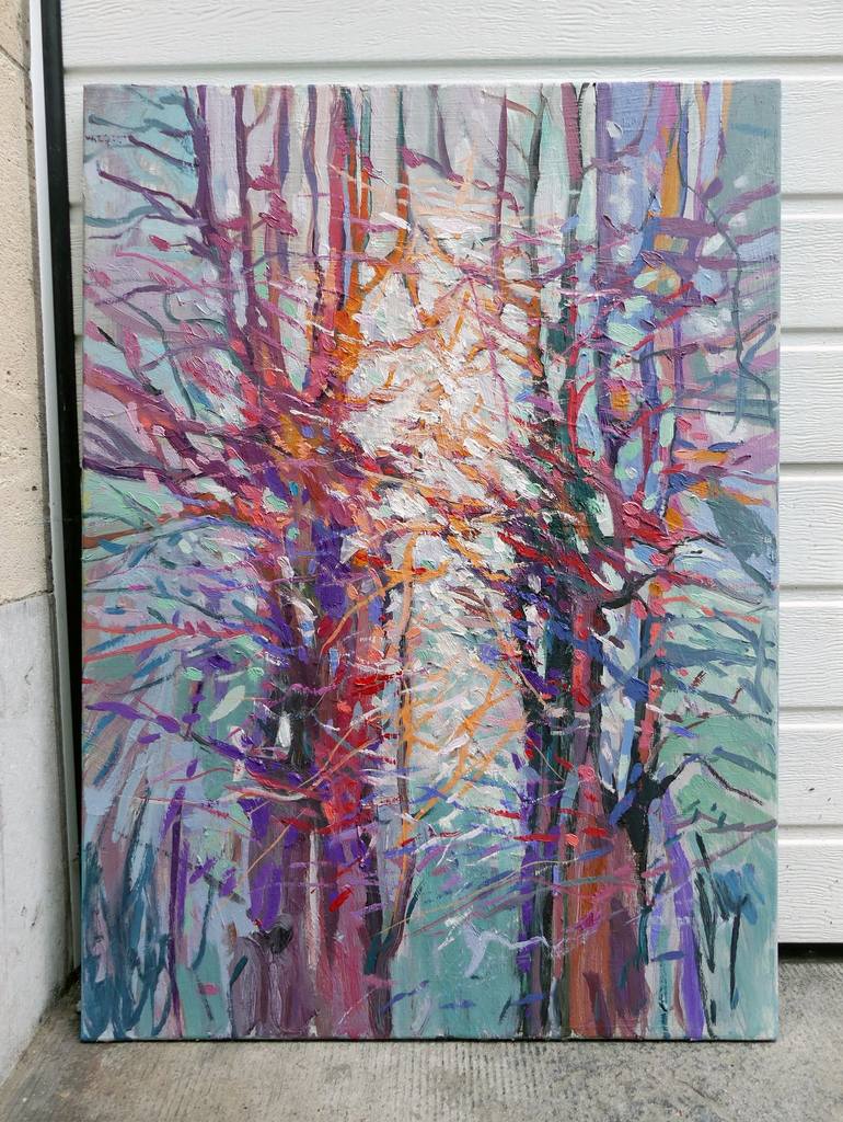 Original Expressionism Tree Painting by Olga Sidorenko