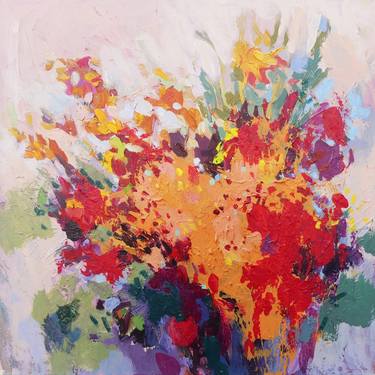 Print of Abstract Floral Paintings by Olga Sidorenko