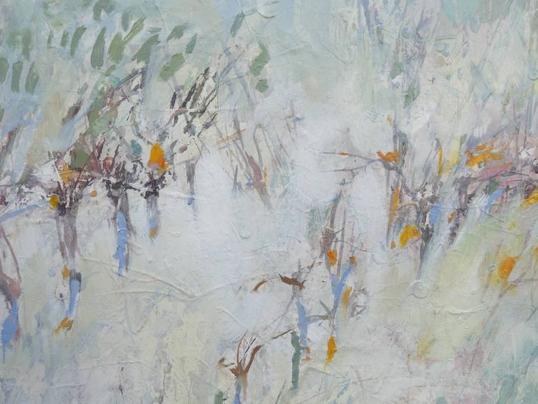 Original Abstract Garden Painting by Olga Sidorenko