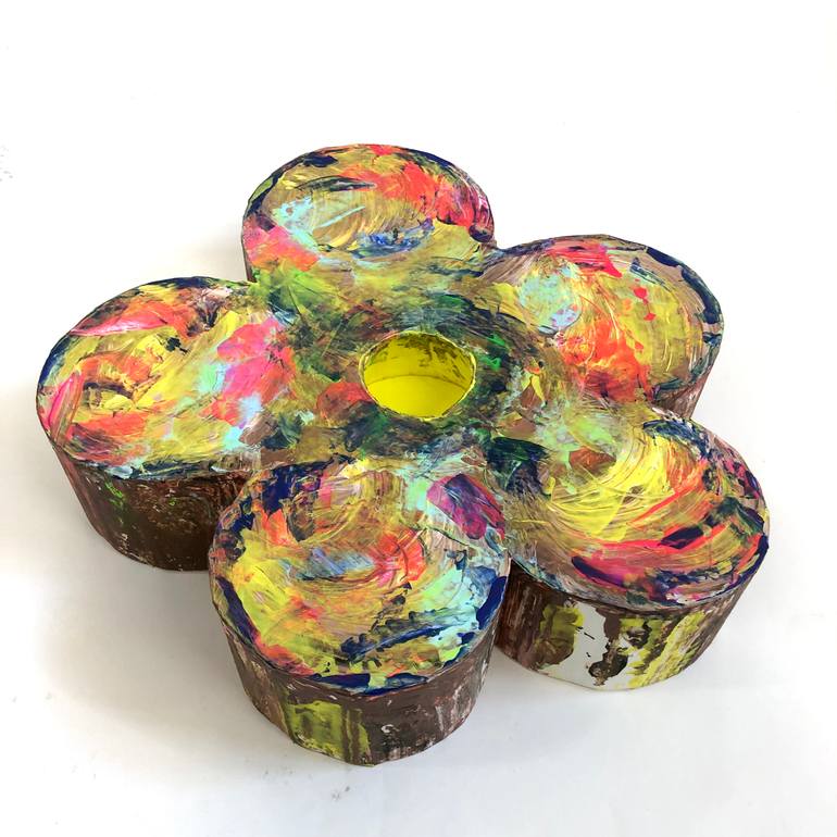 Original Pop Art Floral Sculpture by Robert Wettstein