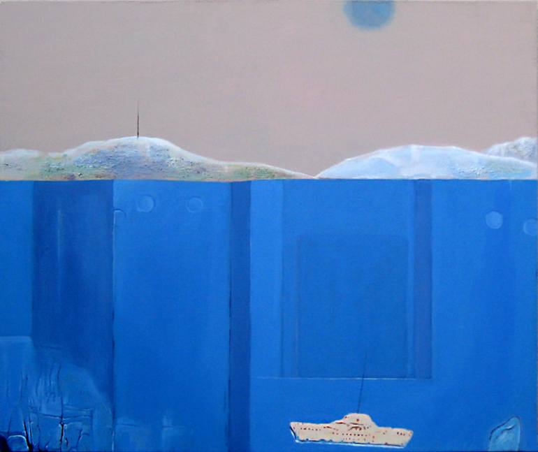 Blue Rock Painting by Dario Pehar Saatchi Art