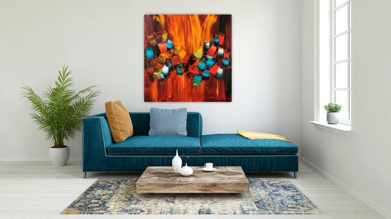 Original Abstract Expressionism Abstract Painting by Stephanie Rivet