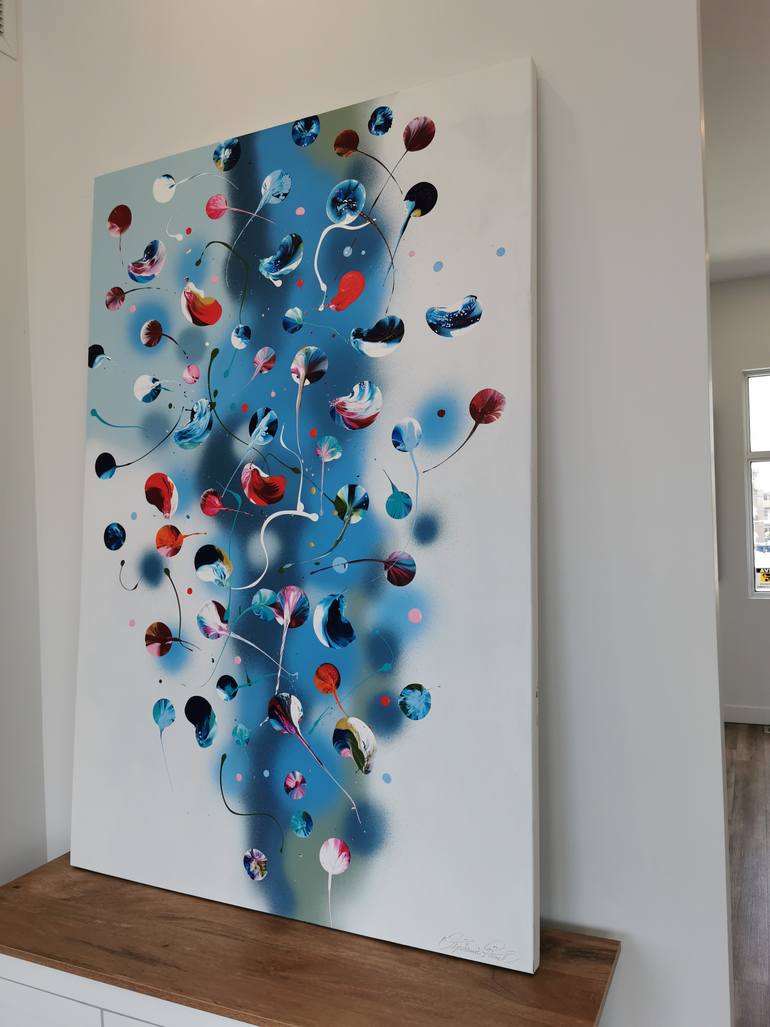 Original Abstract Expressionism Abstract Painting by Stephanie Rivet