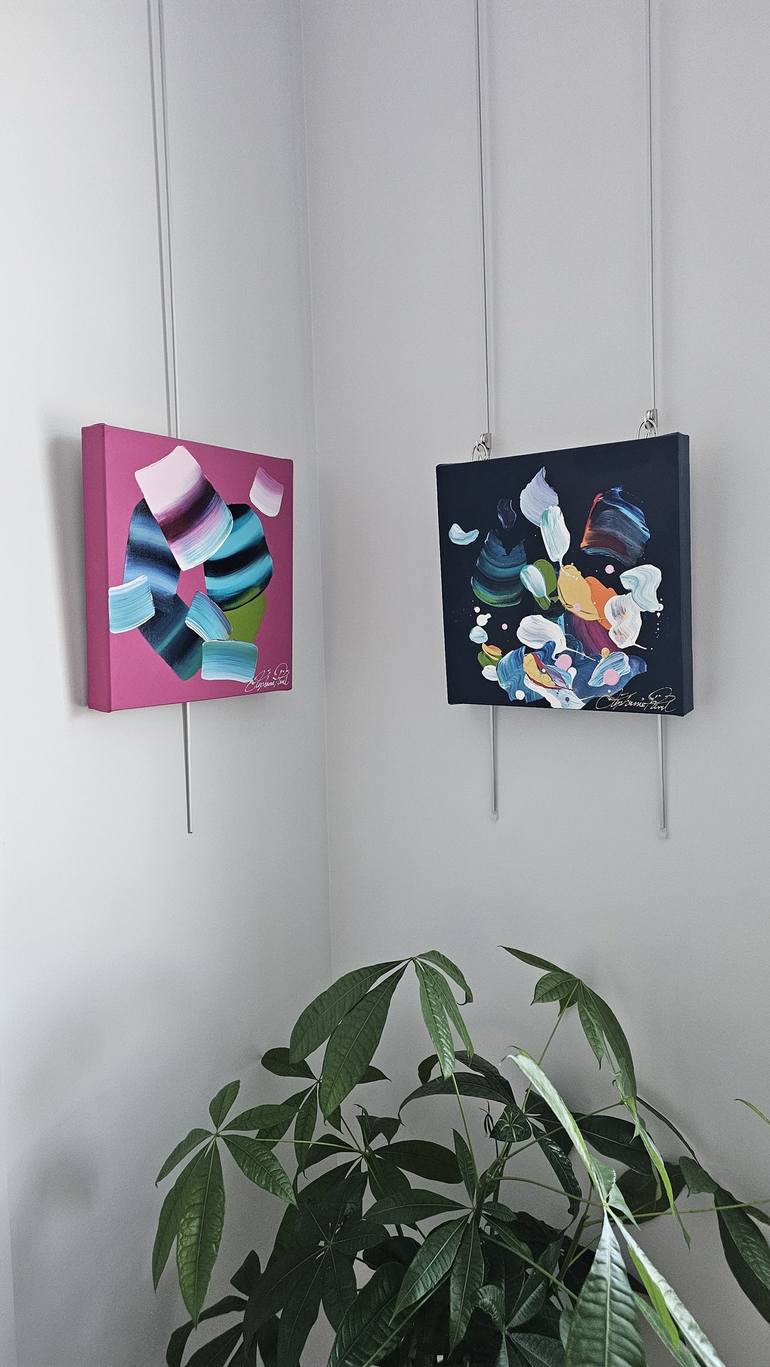 Original Abstract Expressionism Abstract Painting by Stephanie Rivet