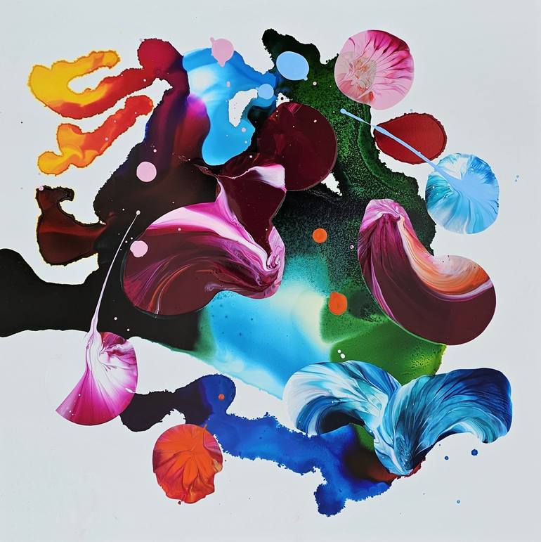 Original Abstract Expressionism Abstract Paintings by Stephanie Rivet