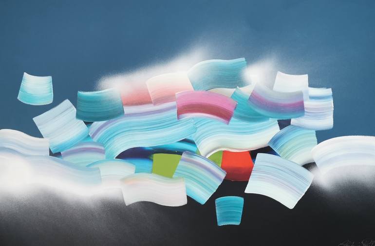 Original Abstract Expressionism Abstract Paintings by Stephanie Rivet
