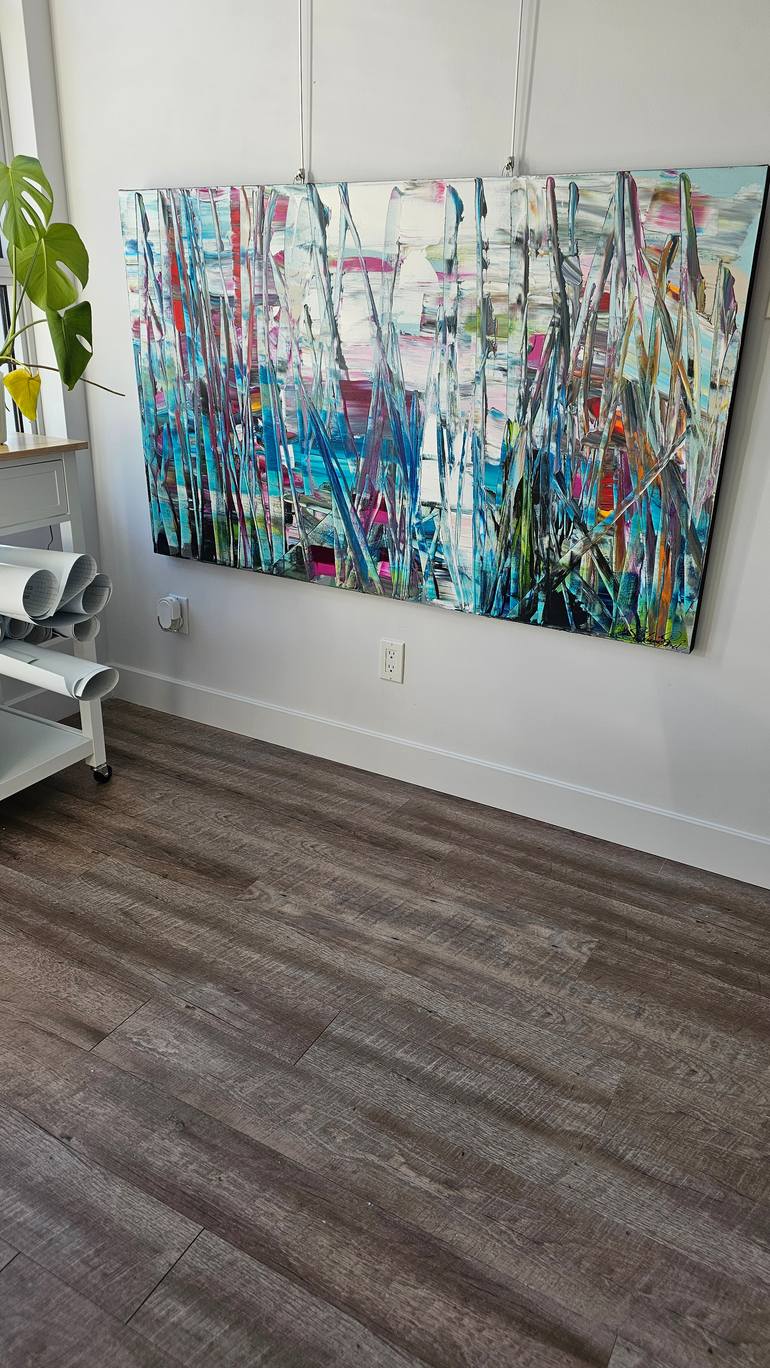 Original Abstract Expressionism Abstract Painting by Stephanie Rivet