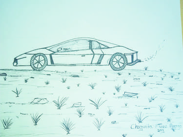 Print of Car Drawings by Chiquita Abengo