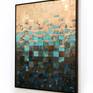 Original copper artwork (36in. W x 48in. H x 2in. D) - Oxidized copper on wood panel. Epoxy-resin finish. Ebony stained ash wood frame. Fjords Series No.8 is a continuation of Colangelo's modern contemporary mosaic copper art. In this particular piece, Colangelo has utilized a number of specialized oxidization techniques to produce the deep blue and light turquoise patina on the copper. This fine art piece displays Colangelo's unique ability to bring out the natural beauty of copper.