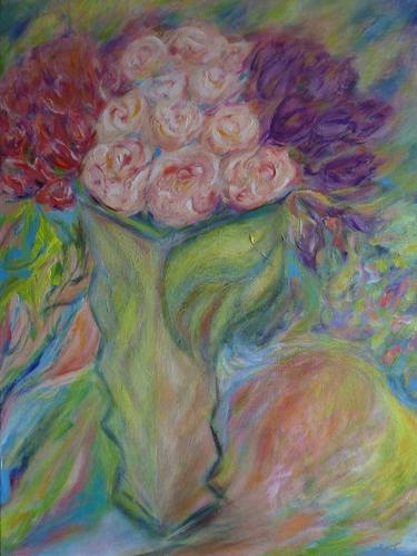 Original Expressionism Floral Paintings by Sheron Meyer