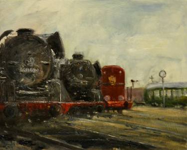 Print of Train Paintings by Jan Baggen