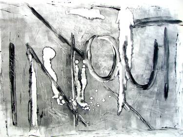 Original Abstract Expressionism Typography Printmaking by Jessica Lenard