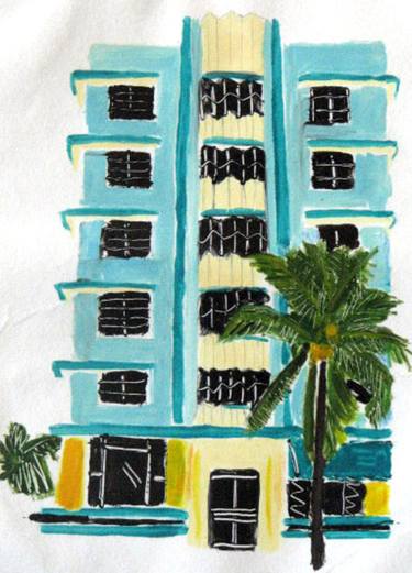 Original Art Deco Architecture Printmaking by Jessica Lenard