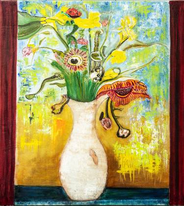 Original Abstract Expressionism Nature Painting by Etleva Belishova