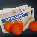Le Figaro' with oranges by olga formisano