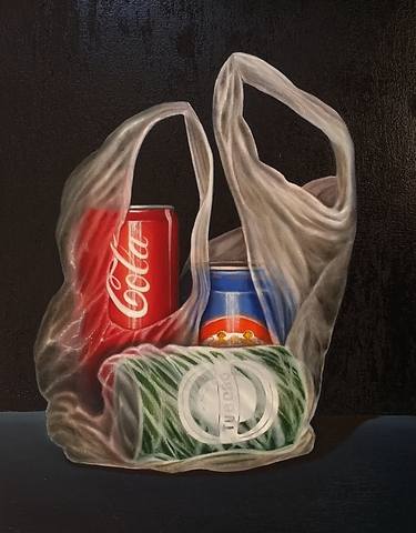 plastic bag with cans thumb