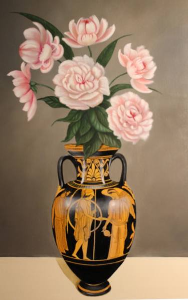 Attic vase with peonies thumb