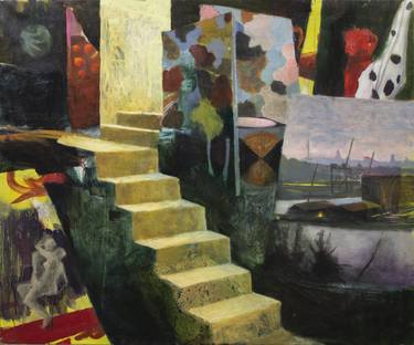 Original Fine Art Interiors Painting by Bo Ljung