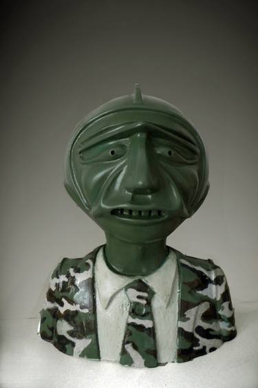 Original Surrealism Portrait Sculpture by Ordódi Tamás