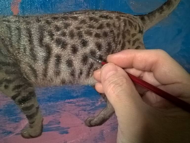 Original Conceptual Cats Painting by Alberto Repetti