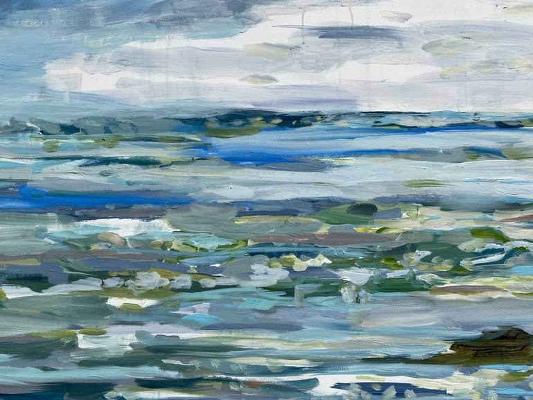 Original Abstract Expressionism Seascape Painting by Angelika Toth