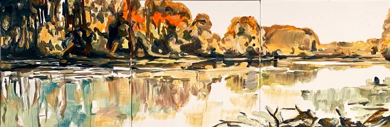 Original Abstract Expressionism Landscape Painting by Angelika Toth