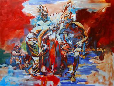 Original Expressionism World Culture Paintings by Angelika Toth