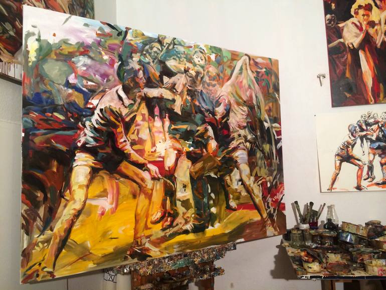 Original Expressionism Religion Painting by Angelika Toth